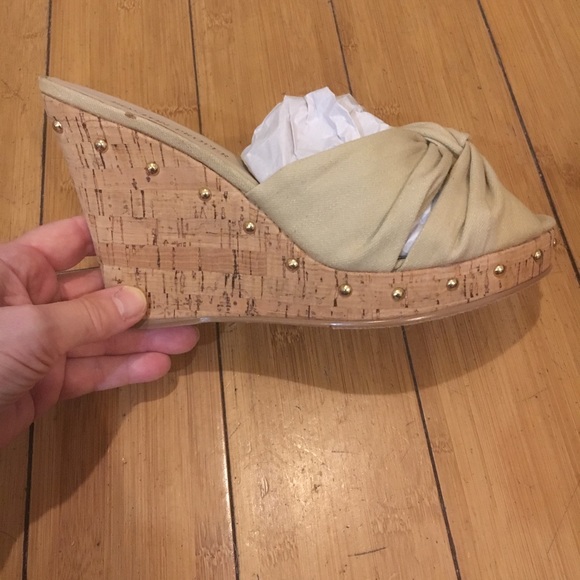 Boston Proper Shoes - Boston Proper Wedge Slides
